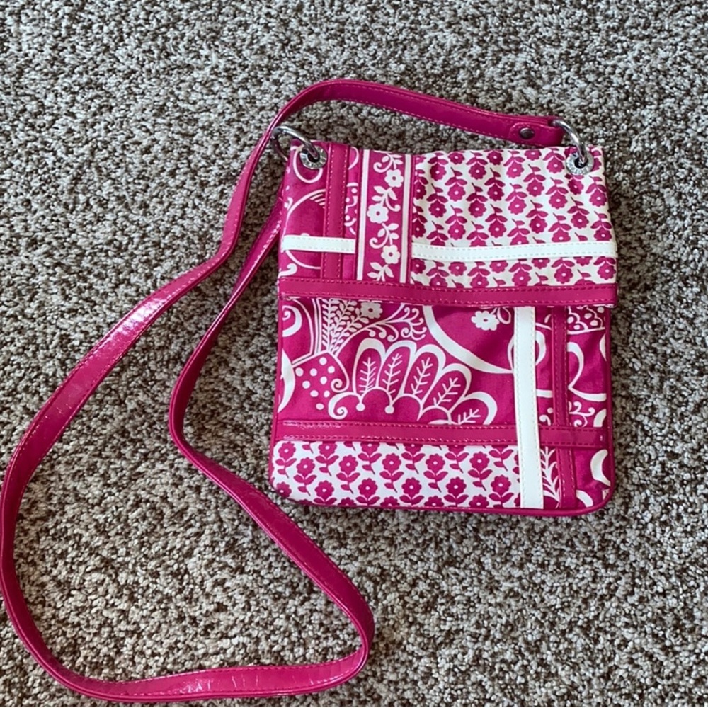 Vera Bradley Pink & White Crossbody Bag